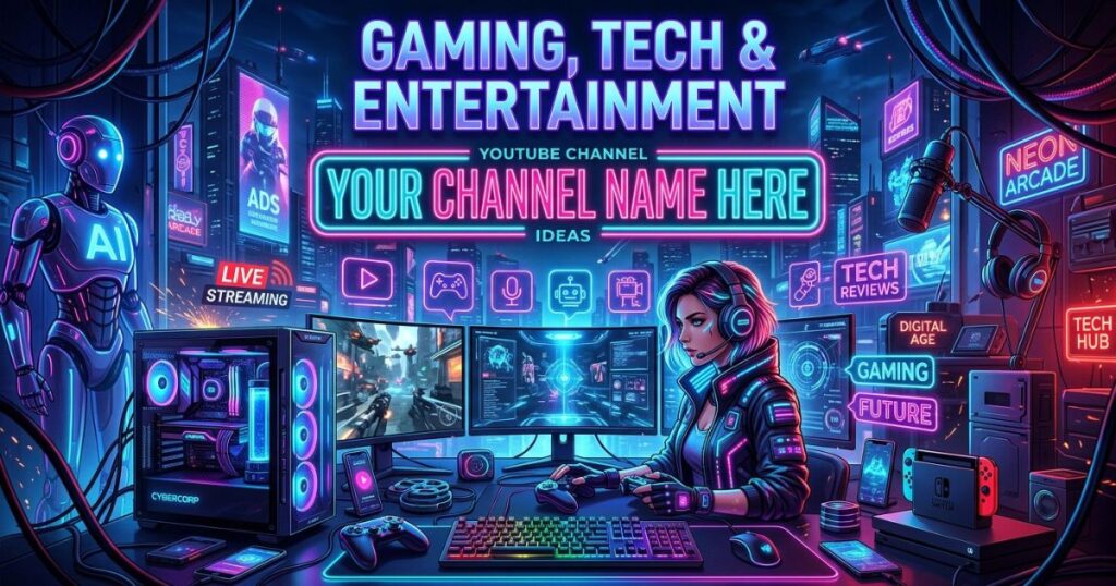 Gaming, Tech, and Entertainment YouTube Channel Name Ideas