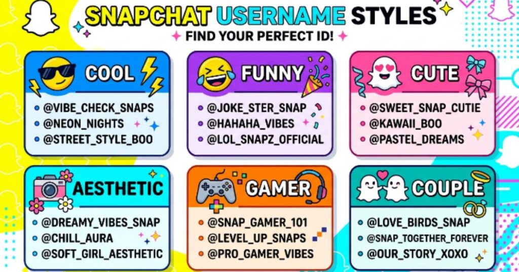 Snapchat Username Ideas by Category