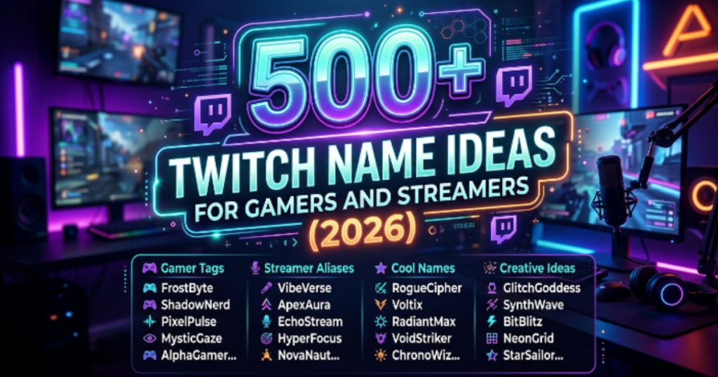 Twitch name ideas